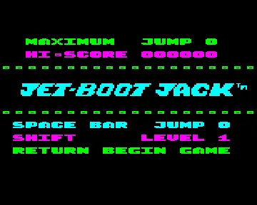 Jet Boot Jack (198x)(The English Software Company) screen shot title